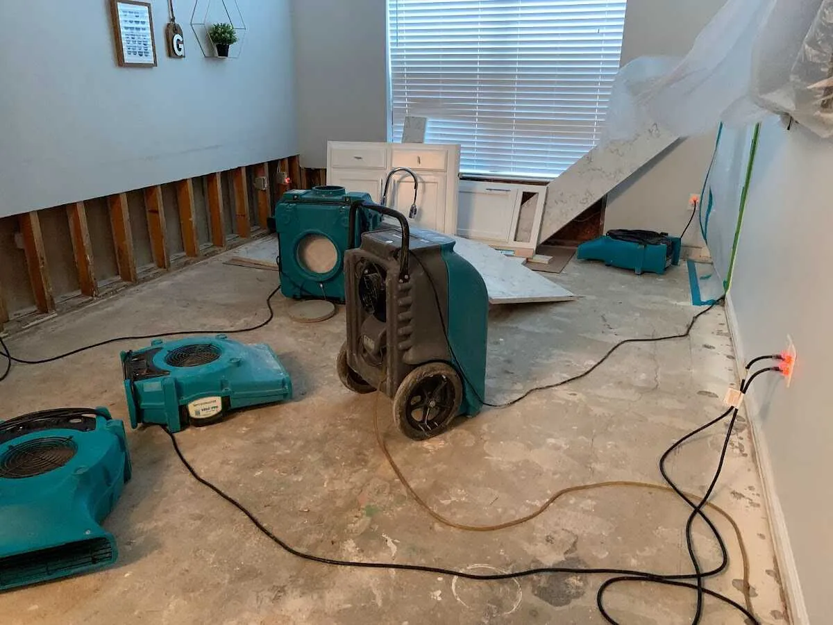 Dehumidifier in flood-cut room for Water Extraction & Removal in Avocado Heights
